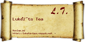 Lukáts Tea névjegykártya